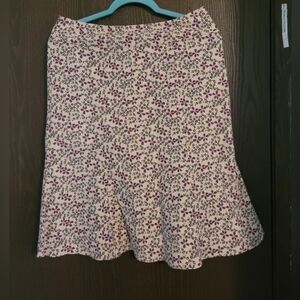 GAP Purple Floral A-Line Skirt